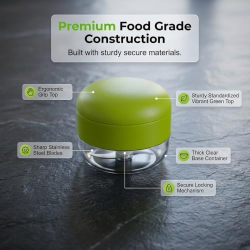 Mini Garlic Chopper and Press with Container Set, 2026 New Garlic Press Stainless Steel with Peeler and Cleaner Brush, Mini Garlics Mincer Tool for Shredded Ginger, Fruit Home Camping Use