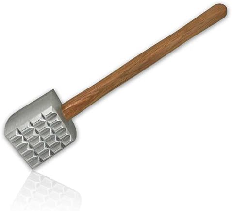 TrueCraftware Meat Tenderizer with Wooden Handle - 10 1/2 Inches