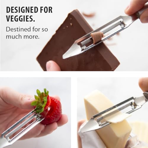 Rada Cutlery Vegetable Peeler (W232), Black, Pack of 2