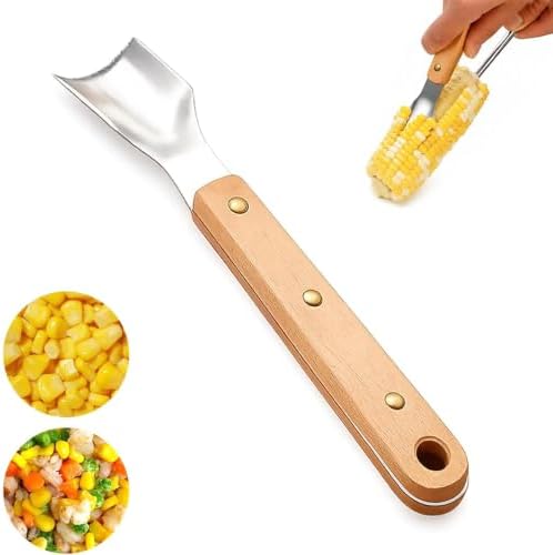 Corn Peeler for Corn on The Cob – 304 Stainless Steel Stripper Tool,Ergonomic Kernel Remover for Salads,Soups & Sides, Dishwasher Safe,Easy Grip.（1pcs）