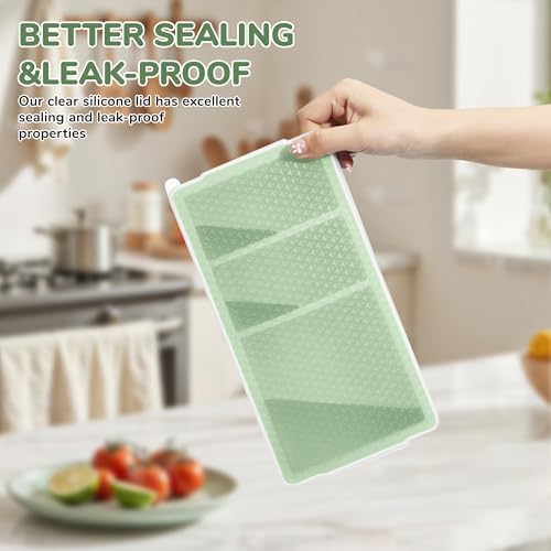 Silicone Freezer Trays with Lid (2-Pack), 1-Cup & 2-Cup Silicone Freezer Molds, Stackable Soup Cubes Freezer Tray with Lid for Portion Control,Food Storage & Meal Prep, Oven & Dishwasher Safe