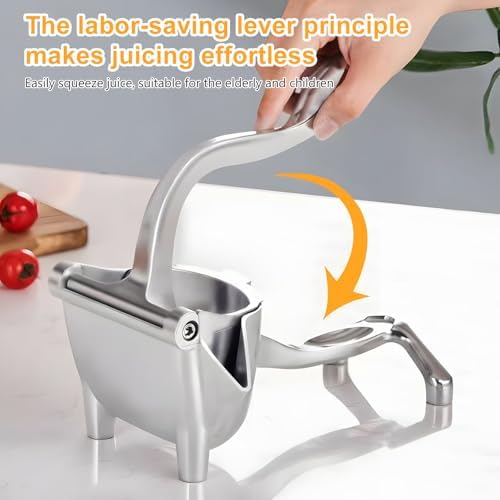 Manual Lemon Squeezer, Lemon Squeezer Juicer, Citrus Juicer Handheld, Stainless Steel Citrus Press Fruit juicer Juice squeezer Orange Juice Hand Press (L-7in)