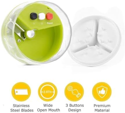 Handheld Spiralizer 3 in 1 Vegetable Slicer, Veggie Spiral Cutter Zucchini Spaghetti Maker Zoodle Maker Adjustable Spiral Slicer for Low Carb Meals (17/9/9)