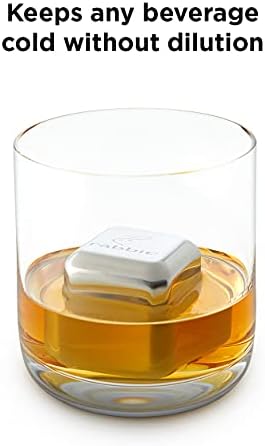 Rabbit Jumbo Chilling Stones - Premium Stainless Steel Whiskey Rocks for Chilling Fine Spirits and Beverages, Reusable Drink Cooling Stones with Storage Case