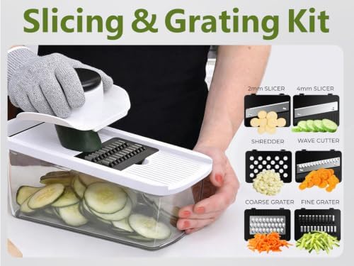 Multifunctional Vegetable Chopper & Mandoline Slicer with Spiralizer