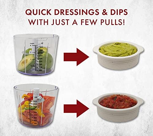 Valore Manual Food Processor Vegetable Chopper Large 1.2L (5 Cup) – Heavy Duty Garlic & Onion Cutter – Portable All-Purpose Quick Chop Kitchen Essential