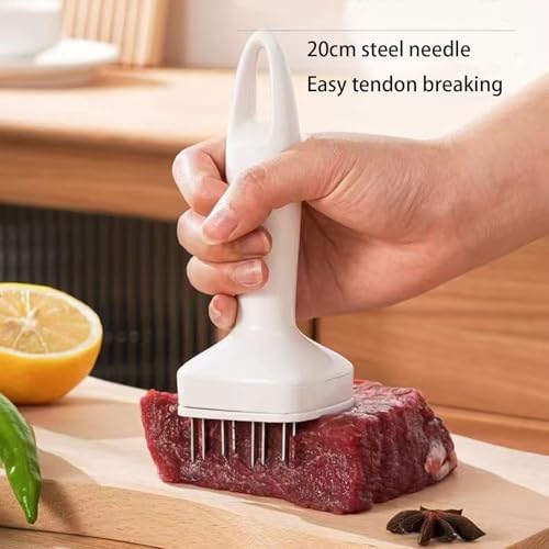 5.5 * 17CM Meat Tenderizer,Steak Tenderizer,Chef Meat Tools,304 Stainless Steel Needle(Black,1PCS)
