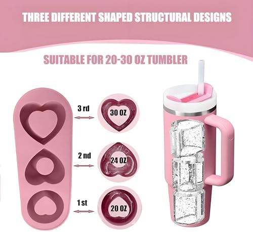 Ice Molds for Owala Water Bottle 24oz/32oz, Ice Trays for Freezer with Lid