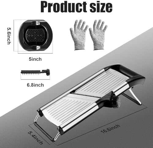 Mandoline Slicer for Kitchen, Adjustable Vegetable Slicer