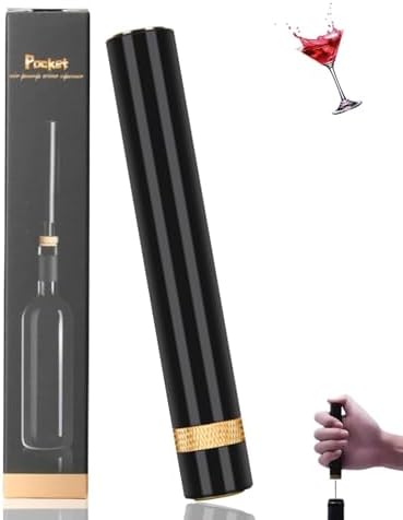 Aeropop Wine Opener, Aero pop Wine Opener, Travel Portable Pocket Air Pressure Pump Wine Openers, Needle Type Wines Bottle Openers for Home, Restaurant, Party (Golden)