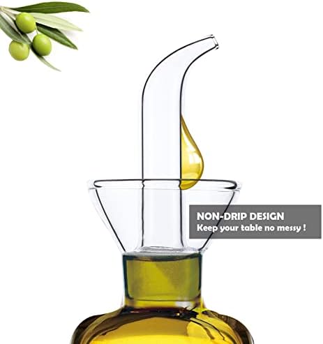 5 ounce / 150 ml Glass All-Purpose Cruet, Glass Oil Decanter and Cruet (Square 5 OZ)
