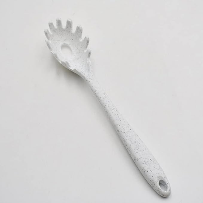 Spaghetti Spoon Silicone Pasta Fork Spaghetti Strainer Server Spoon Design Noodle Egg Cooking Tools for Kitchen Restaurant White Cooking