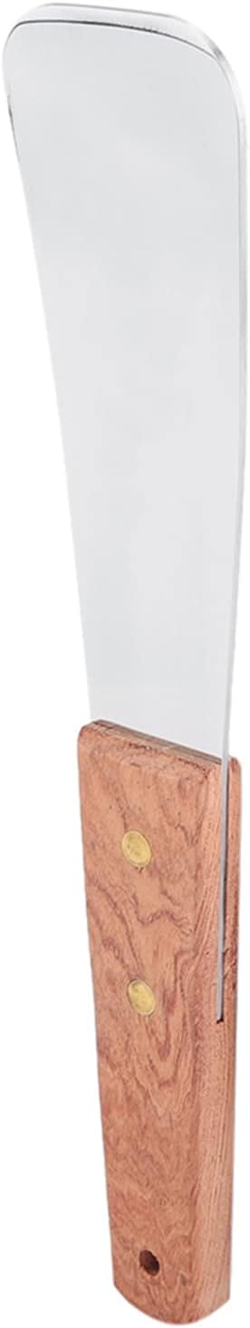 Ice Cream Scoop Stainless Steel with Ergonomic Wooden Handle for Hard Frozen Gelato and Desserts