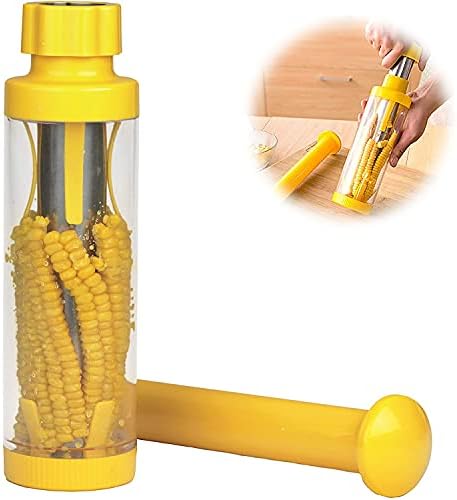 Safer Corn Thresher,Quick Corn Stripper,Stainless Steel Corn Cob Remover Cutter Corn Peeler,Removing Fresh Corn Kernels Tool,Manual Corn Threshing No Splatters,Practical Kitchen Gadgets,10.5 inch