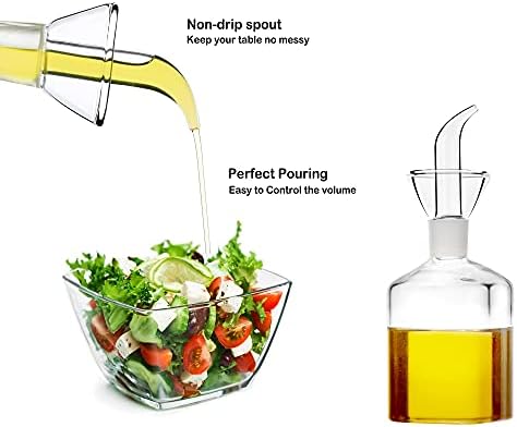 5 ounce / 150 ml Glass All-Purpose Cruet, Glass Oil Decanter and Cruet (Square 5 OZ)