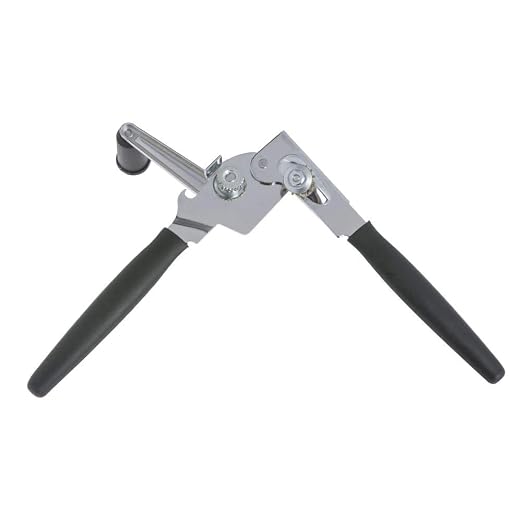HUBERT Manual Can Opener Stainless Steel Easy Crank-Style - 8 1/4"L x 2 1/4"W x 4 3/10"H