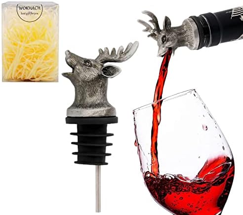 Animal Wine Aerator & Liquor Pourer for Bar,Home and Party Wine Pourer Aerator Festival Gift (Fawn Silver Gray)