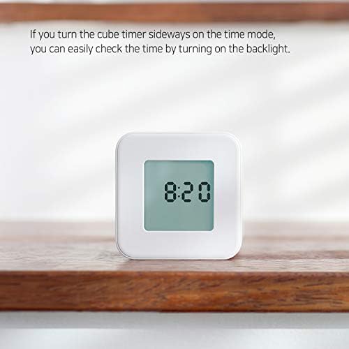 mooas Multi Clock Time Cube Timer, Alarm, Backlight, Productivity (Coral)