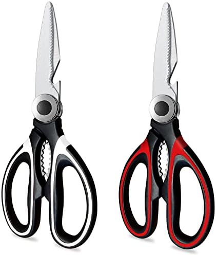 Kitchen Scissors 2 Pack Shears All Purpose Heavy Duty Sharp for Food