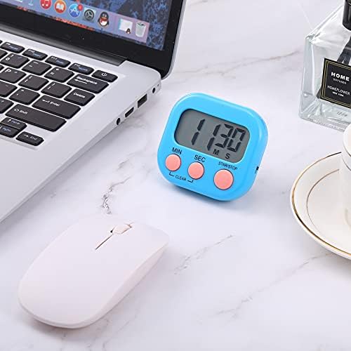 Weewooday 12 Pcs Multi-func Electronic Kitchen Classroom Timer, 6 Colors