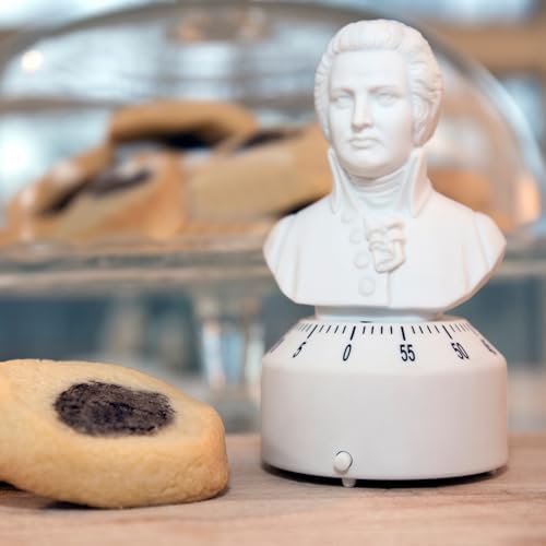 Kikkerland Mozart Timer – Musical Gadget for Home & Kitchen – 60 Minute Windup Timekeeper for Cooking for Music Lovers