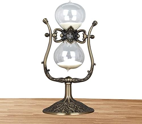 Hourglass Timer, 15 Minutes Hourglass Timer,Hourglass Desk Decor，Embossed Golden Hourglass Timer,Used for Vintage Home Decoration, Office Decoration, Kitchen Wedding Gifts (C)