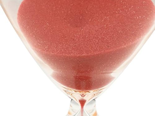 Large Fashion Colorful Sand Glass Sandglass Hourglass Timer Clear Smooth Glass Measures Home Desk Decor Xmas Birthday Gift (15 Minutes, Red)