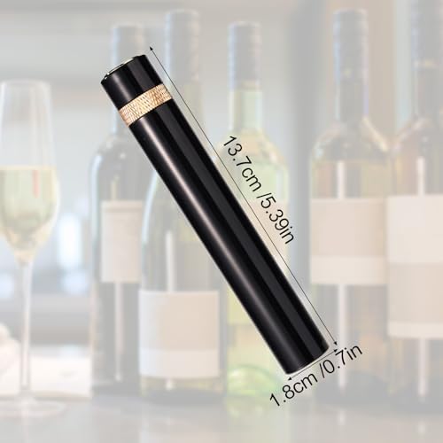 Wine Openers, 2026 New Portable Needle Type Wine Bottle Openers Air Pressure Pump Cork Remover Efficient Corkscrew for Home Travel Picnic Party Essential Accessories (Black, Gold)