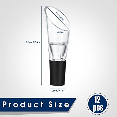 12 Pieces Wine Aerator Pourer Aerating Spout and Decanter for Wine Bottles