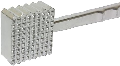 TrueCraftware- 9-3/4" Meat Tenderizer Aluminum Head and Handle- Meat Tenderizer Hammer Dual-side Mallet for Kitchen Heavy Duty Pounder For Tenderizing Steak Beef Chicken and Fish