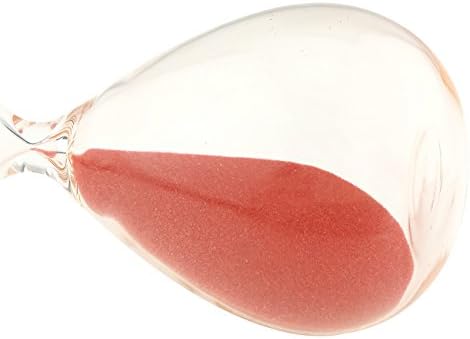Large Fashion Colorful Sand Glass Sandglass Hourglass Timer Clear Smooth Glass Measures Home Desk Decor Xmas Birthday Gift (10 Minutes, Red)