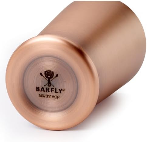 Barfly Cocktail Shaker with Weighted Bottom, Deluxe 18 oz, Antique Copper