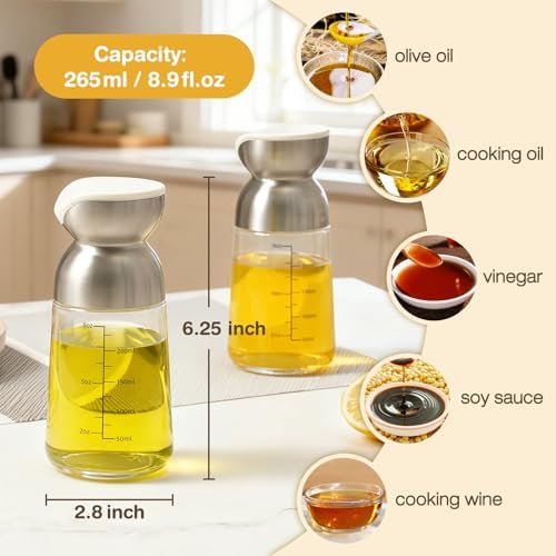 Vucchini Olive Oil Dispenser Oil Bottle Set Salad Dressing Container