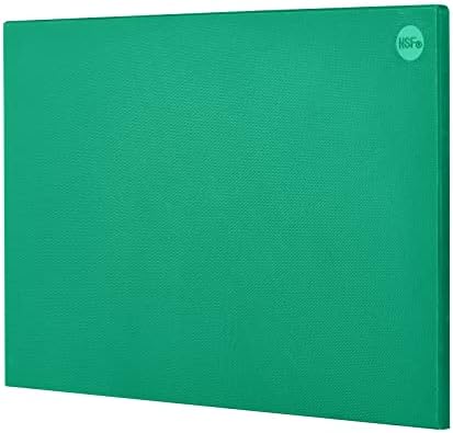 CURTA Cutting Boards for Kitchen, 20" x 14" x 0.5" Green Color Coded Plastic Chopping Board with Anti Slip Surface Dishwasher Safe