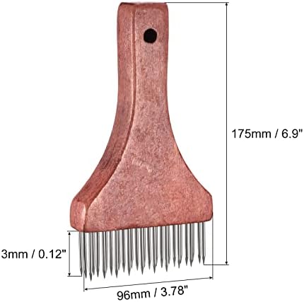 uxcell Stainless Steel Meat Tenderizer, Meat Mallet Needle Nails Kitchen Tools for Tenderizing Meats Steak Fish Chicken, Red
