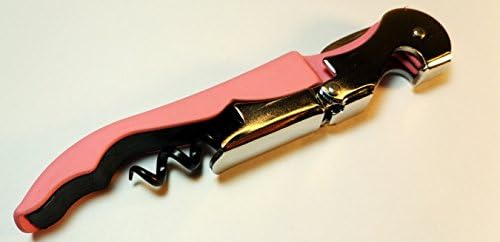 TIPSY Products, Steel Kitchen Soft Touch Waiters set of 1 pink Soft Velvet Touch Waiters Double Hinge Corkscrew Wine Key Bottle Opener (Pink)