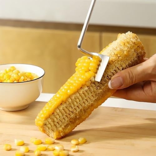 Corn Peeler for Corn on the Cob, Stainless Steel Corn Cob Stripper, Corn on Cob Remover Corn Cob Stripper (Style A-2PCS)