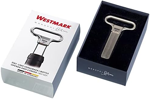 Westmark Ah-So Wine Opener – 2 Prong Wine Bottle Opener for Vintage Bottles, German Manual Cork Remover, Chrome Finish, Superfine Polished Steel