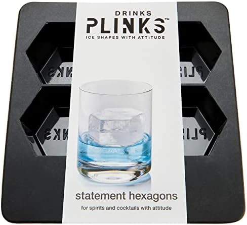 DRINKSPLINKS Hexagon Ice Cube Tray. Large Silicone Mold.