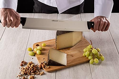 Arcos Cheese Knife 16 Inch Nitrum Stainless Steel and 400 mm blade. 1150 gr. Ergonomic Polyoxymethylene POM Handle. Series Universal. Color Black