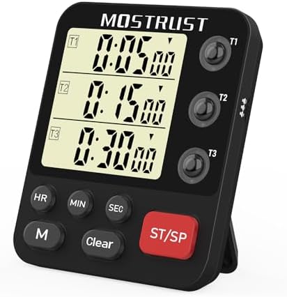 Digital Dual Kitchen Timer, Multiple Channels Countdown Timer