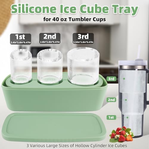 Tcamp Ice Mold for Stanley Cup 30-40 oz Tumbler Cup Ice Mold