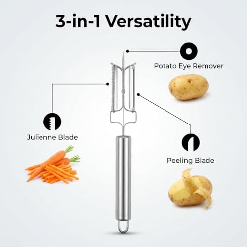 Vegetable Peeler Set 20 Pack – Stainless Steel Double-Sided Y Peeler for Potatoes, Carrots & Apples – Rust-Proof, Dishwasher Safe Kitchen Peelers with Ergonomic Non-Slip Handle – Bulk Value Pack