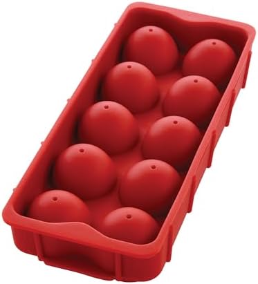 HIC Kitchen Cannonball Silicone Ice Cube Tray, Non-Stick, Large Spheres