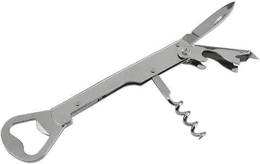 FMprofessional Chrome-Plated waiter's Corkscrew, Steel, Silver, Approx. 14 cm