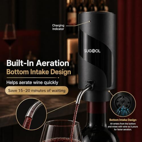 Electric Wine Aerator & Dispenser, USB-C Rechargeable Pourer