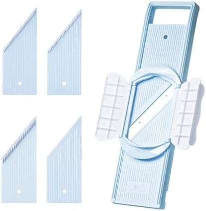 LongJiang S2 Mandoline Slicer Set, Adjustable Thickness, 0.09-0.15 inches (2.5-4 mm), Safety Hand Guard, Adjustable Slicing Shredding, for Cabbage, Potato, Tomato, Carrot, Vegetables and Fruits