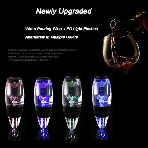 Premium Wine Aerator Pourer with LED Light and Sediment Filter