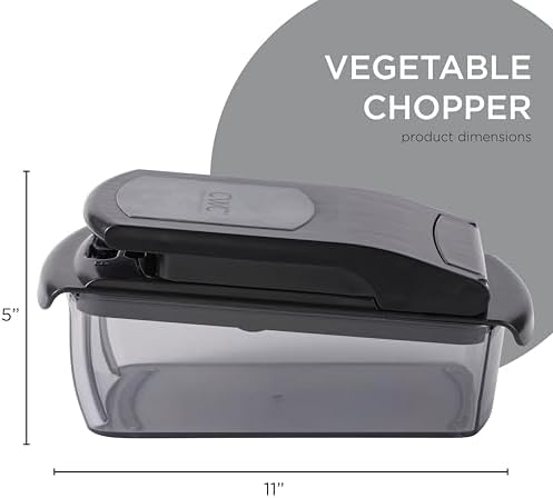 Cook with Color Vegetable Chopper - Multifunctional 11 in 1 Vegetable Chopper with Container - Food Chopper to Dice, Chop, Slice, Julienne and Spiralize, Black