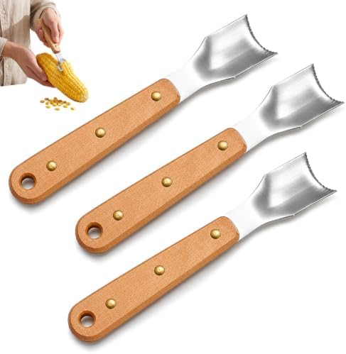 Corn Peeler, 2026 New Stainless Steel Corn Stripper Tool，3PC